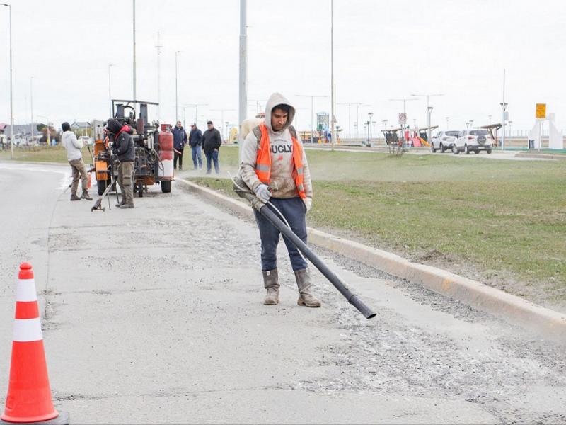 Avanza en Ro Grande la transformacin de la Avenida Hroes e Malvinas 