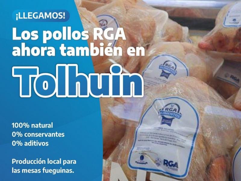 Los pollos frescos de RGA Alimentos llegaron a la ciudad Tolhuin 