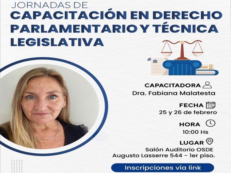 Jornadas de Capacitacin en Derecho Parlamentario y Tcnica Legislativa