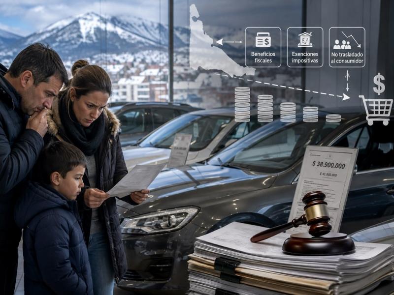 Condenan a ocho automotrices por no trasladar beneficios fiscales de Tierra del Fuego a sus compradores