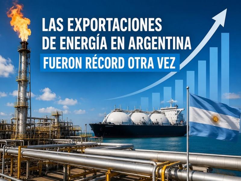 Las exportaciones de energ�a en Argentina fueron r�cord otra vez en 2025