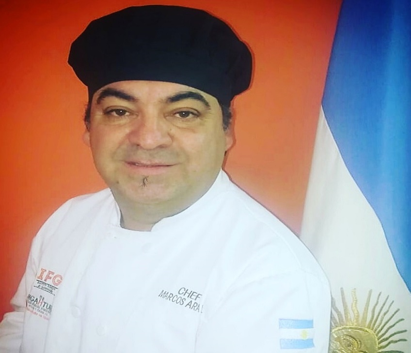 Marcos Araya, Chef que representar a la Argentina y recibir un reconocimiento en el Foro Gastronmico en New Jersey, Estados Unidos.