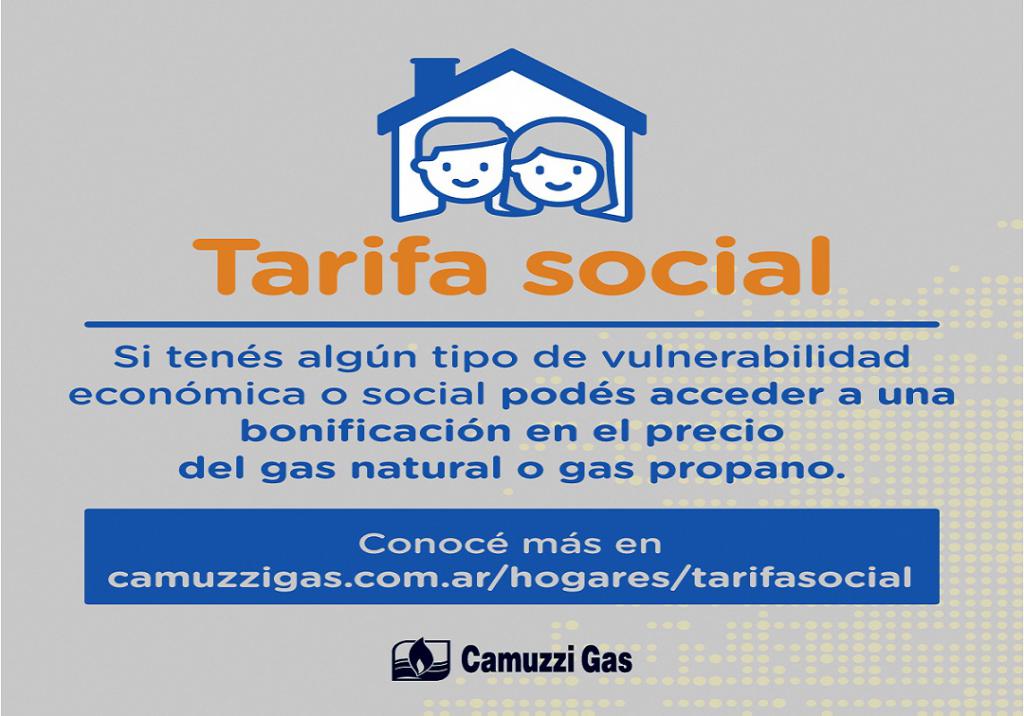 El otorgamiento de la Tarifa Social depende exclusivamente de la Secretara de Energa y todos los meses se realizar un control para definir su mantenimiento. 