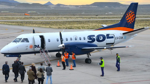 Desde el 15 de octubre, SOL Lneas reas deja de operar a Tierra del Fuego. Foto de ilustracin