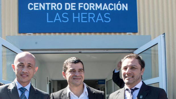 Fernando Cotillo, Miguel Galuccio y Teodoro Camino durante la inauguracin del Centro
