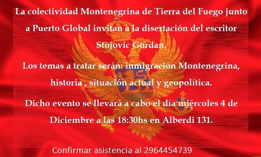 Los montenegrinos, como todos los dems inmigrantes, se esparcieron por todo el pas, es posible encontrarlos en Los Andes, en el confn norte del pas, como en la misma Tierra del Fuego.