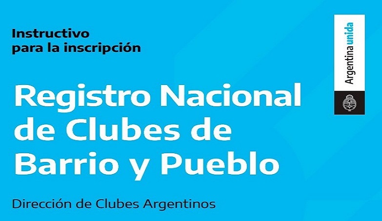 Para inscribirse hay plazo hasta el 22 de mayo y los interesados deben hacerlo en la pgina http://clubesargentinos.deportes.gob.ar/. All deber ingresar a Registrarse y completar los datos. 