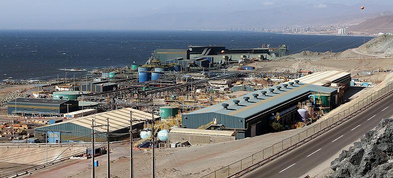 Planta desalinizadora ubicada en el norte de Chile. 