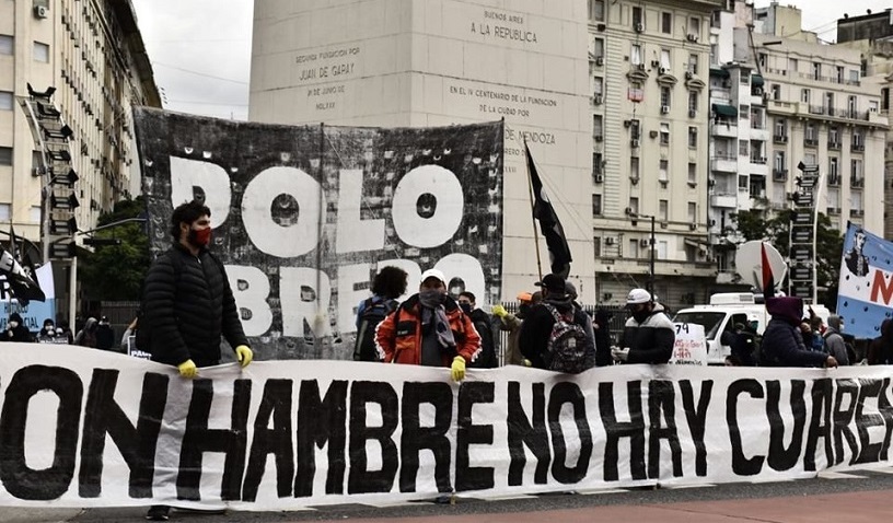 Advertimos que sin alimentos, sin elementos de higiene y sin el sustento material para miles de familia no hay cuarentena que aguante y es el propio Gobierno el que est boicoteando las garantas para que se mantenga, destaca Prensa Obrera.