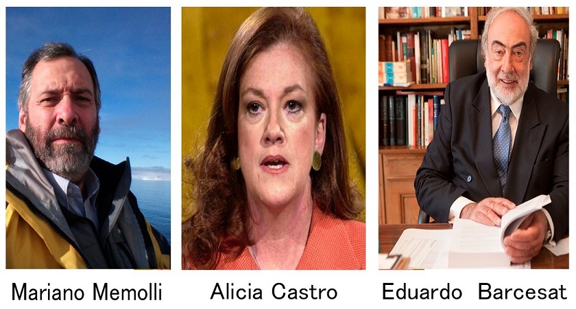 Mariano Memolli, Alicia Castro, y Eduardo Barcesat, fueron convocados en carcter de Asesores por el Observatorio Cuestin Malvinas de Tierra del Fuego. 