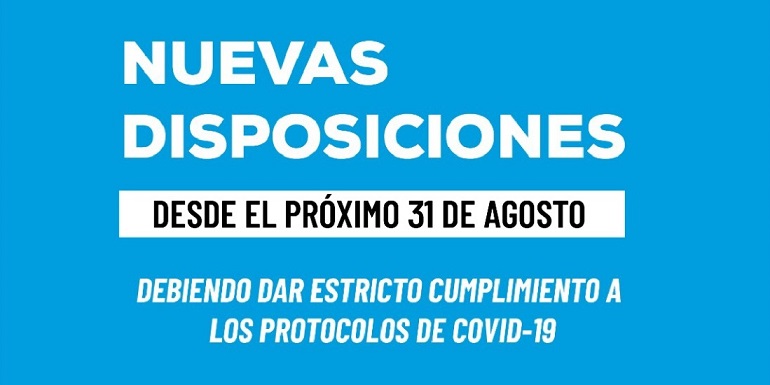 Se autoriza de lunes a sbados de 10 a 18 horas, la actividad comercial con atencin al pblico, debiendo reducirse la capacidad de clientes que ingresa al 50% de la cantidad permitida de acuerdo al tamao del local.