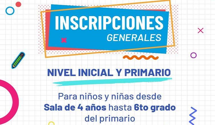 Para inscripciones de nios y nias de sala de 4 aos hasta 6 ao de nivel primario que a la fecha no cuenten con vacante los contactos son: ush.inscripciones@tdf.edu.ar (Ushuaia) y rg.inscripciones@tdf.edu.ar (Ro Grande).