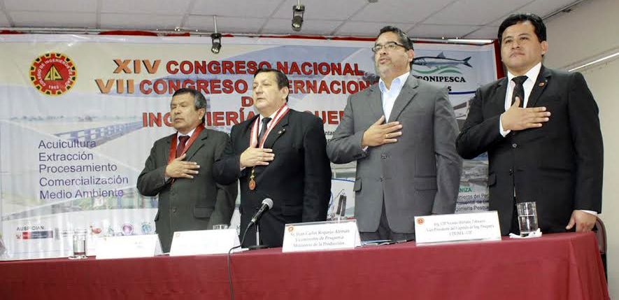 Autoridades del CONIPESCA en la apertura del congreso internacional