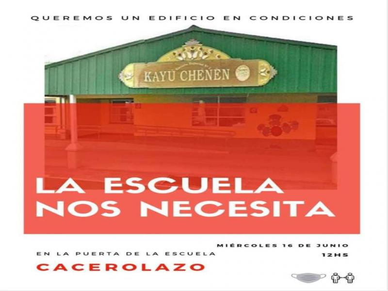 Familias y docentes nos reunimos nuevamente y pensamos algunas acciones para reclamar por la vuelta a la Escuela de nuestros alumnos y alumnas, comentaron integrantes de la comunidad educativa de la Escuela Kay Chenen.