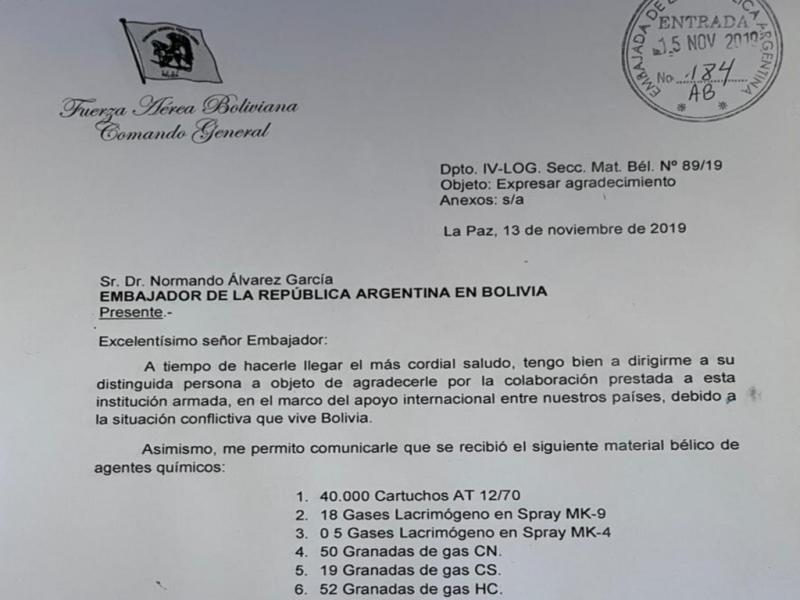 En la Casa Rosada sostienen que la nota de Terceros Lara no slo complica an ms al militar boliviano ante el proceso judicial que enfrenta en su pas, sino que ahora incorpora a Macri como un 