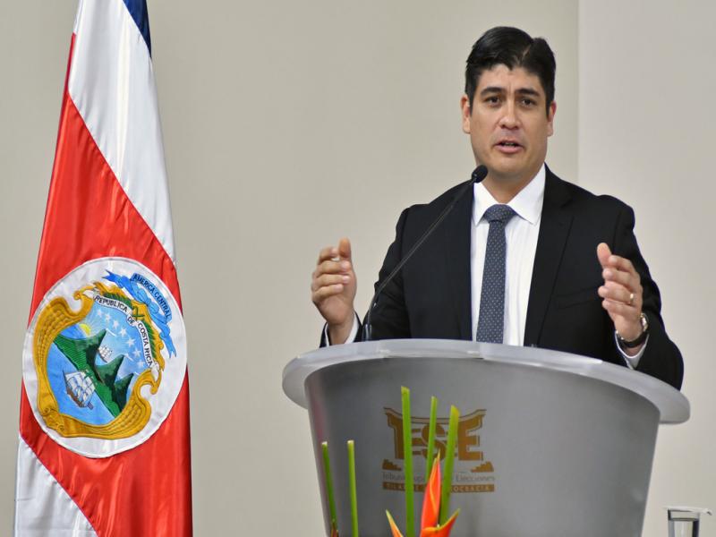 El Presidente de Costa Rica, Carlos Alvarado Quesada, se manifest de modo enftico y seal, 