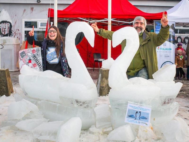 Las esculturas elegidas por los visitantes fueron: Los cisnes de Laguna C.A.M.I., Guanaco, Robot, y Mscara Selknam