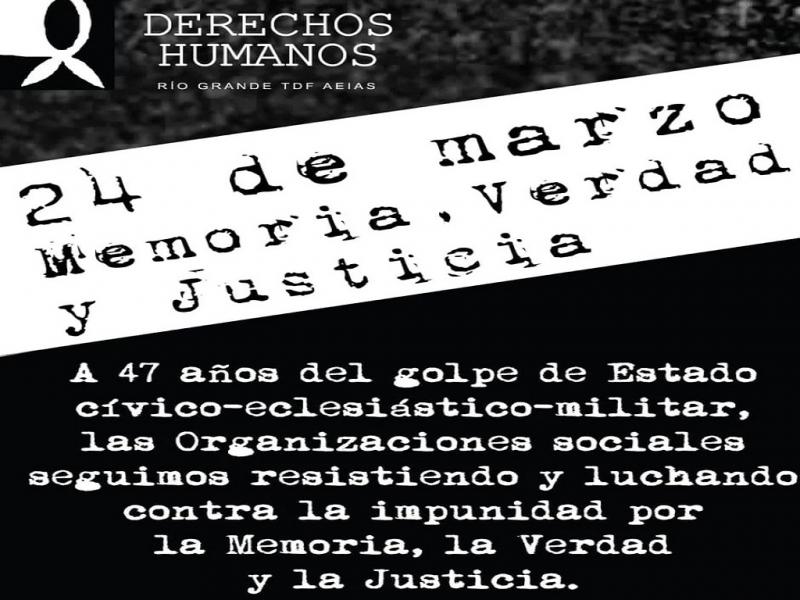 En el Espacio para la Memoria, ubicado en Belgrano y Mackinlay, a las 18:00 horas, se llevar a cabo el acto central, donde se recordar a Silvia Gonzlez, Juan Carlos Mora y Guillermo Barrientos, fueguinos desaparecidos.