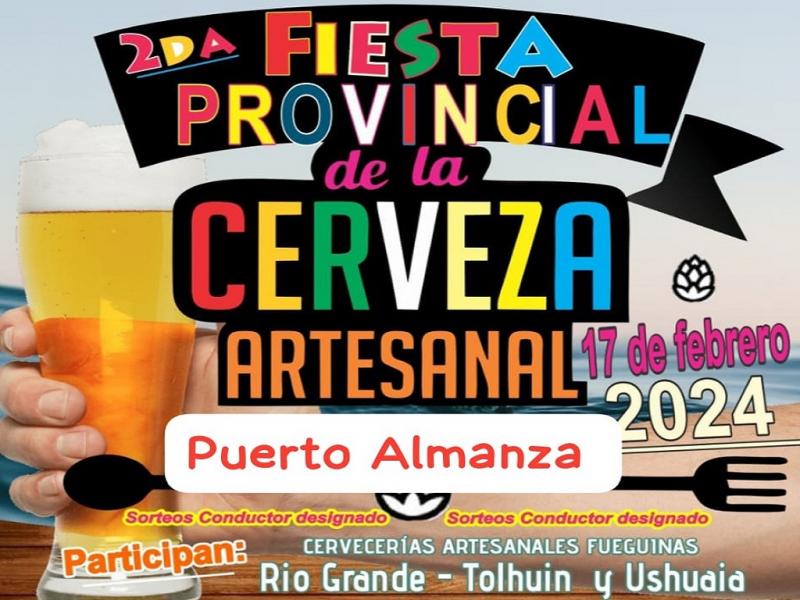 La Segunda Fiesta de la Cerveza Artesanal es un evento que la gente de Tierra del Fuego lo est pidiendo, y gracias al pblico que asisti el ao pasado en toda la zona de Puerto Almanza, es que lo vamos a repetir, coment Hugo Peralta.