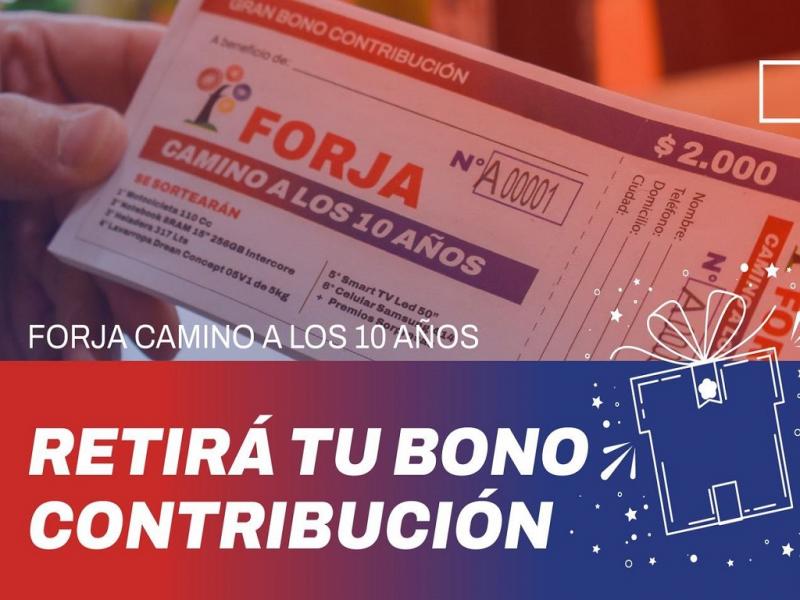 El Bono Contribucin tendr importantes premios entre los que se destacan una motocicleta, una notebook, una heladera, un lavarropas, un Smart tv,  entre otros, y sern comercializados por cada una de las entidades que retiren los mismos.