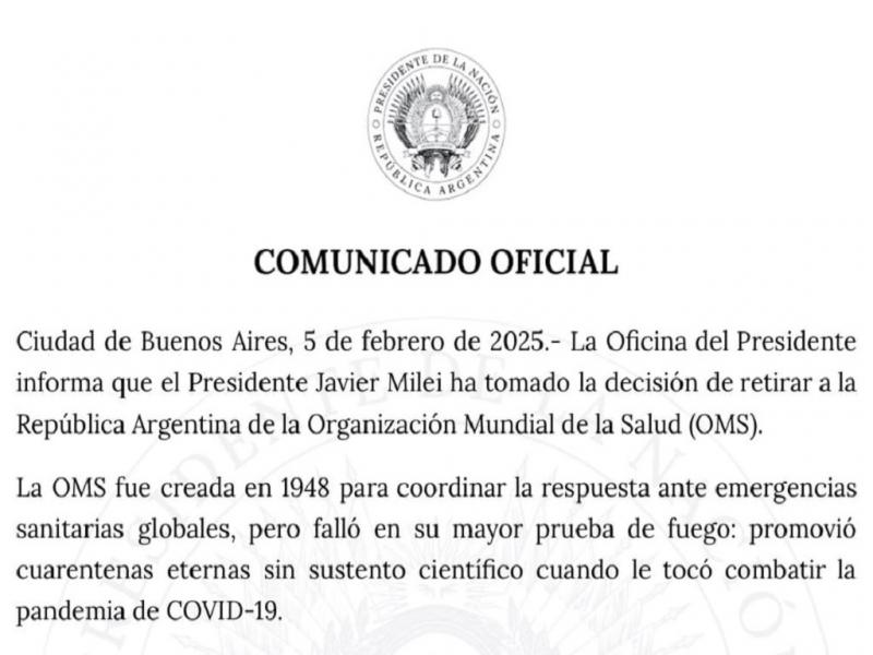 El comunicado oficial del Gobierno remarca que, 