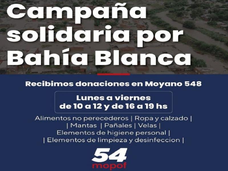 Las donaciones se pueden acercar a calle Moyano N 548, Ro Grande, de lunes a viernes en los siguientes horarios: de 10 a 12 horas, y de 16 a 19 horas.