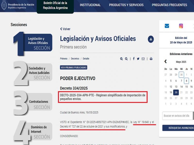 La normativa, que solo refiere a un nuevo mecanismo de comercializacin, entra en vigencia a partir del da 21 de mayo de 2025, y queda supeditada a otras medidas administrativas que deber dictar la Secretara de Industria y la ARCA.