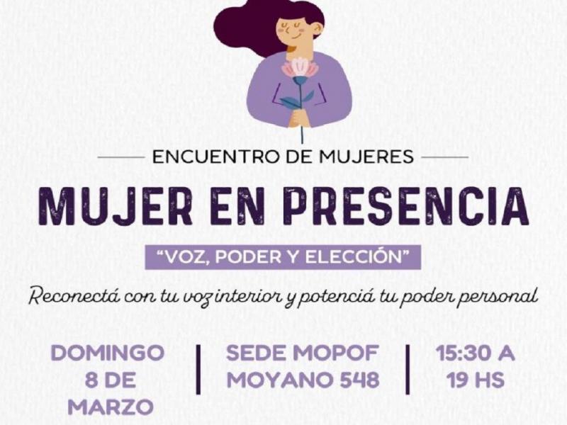 �Mujer en Presencia, Voz, Poder y Elecci�n�, es un espacio c�lido para reconectar con tu voz interior y potenciar tu poder personal, coordinado por las coach ontol�gicas Mariela Lepera y Aldana S�nchez.