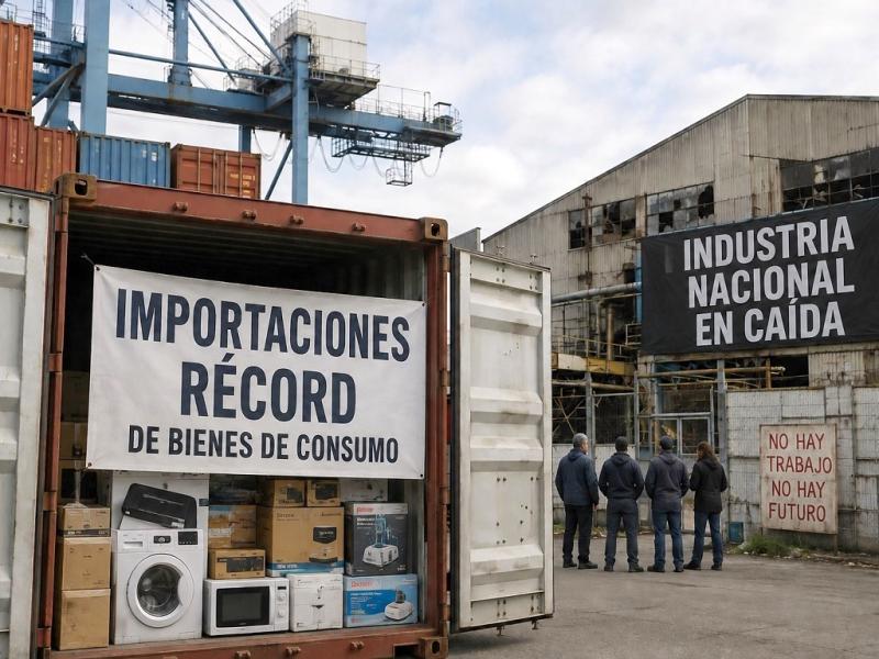 El actual patr�n de crecimiento de las importaciones de bienes finales, en desmedro de los insumos productivos, profundiza el proceso de desindustrializaci�n y sustituye producci�n local por productos elaborados en el exterior.